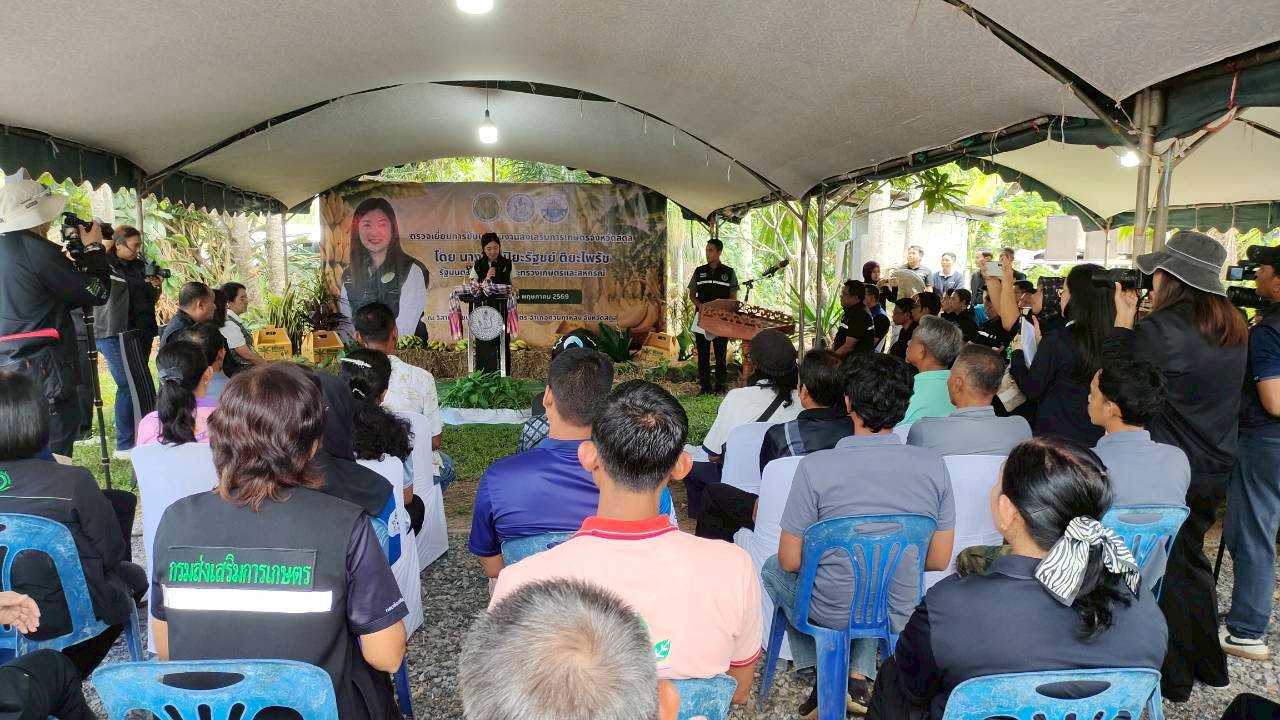 title - ผู้ตรวจราชการกรม ลงพื้นที่ติดตาม รมช.กษ. เปิดงานวันถ่ายทอดเทคโนโลยี (Field Day) การผลิตและแปรรูปขมิ้นชันเพื่อการเภสัชกรรม ภายใต้โครงการความร่วมมือระหว่างเยอรมัน - ไทย ณ จังหวัดสตูล